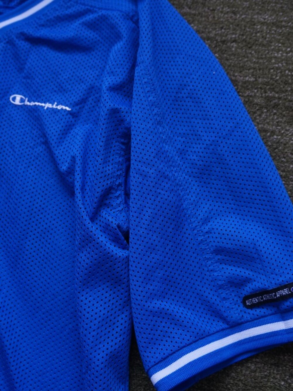 Champion Cobalt Blue V-Neck Mesh Sporty Top - Picture 2 of 7